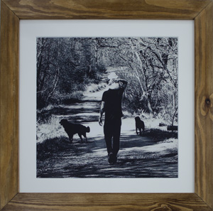 Plain pine frame waxed to enhance the grain